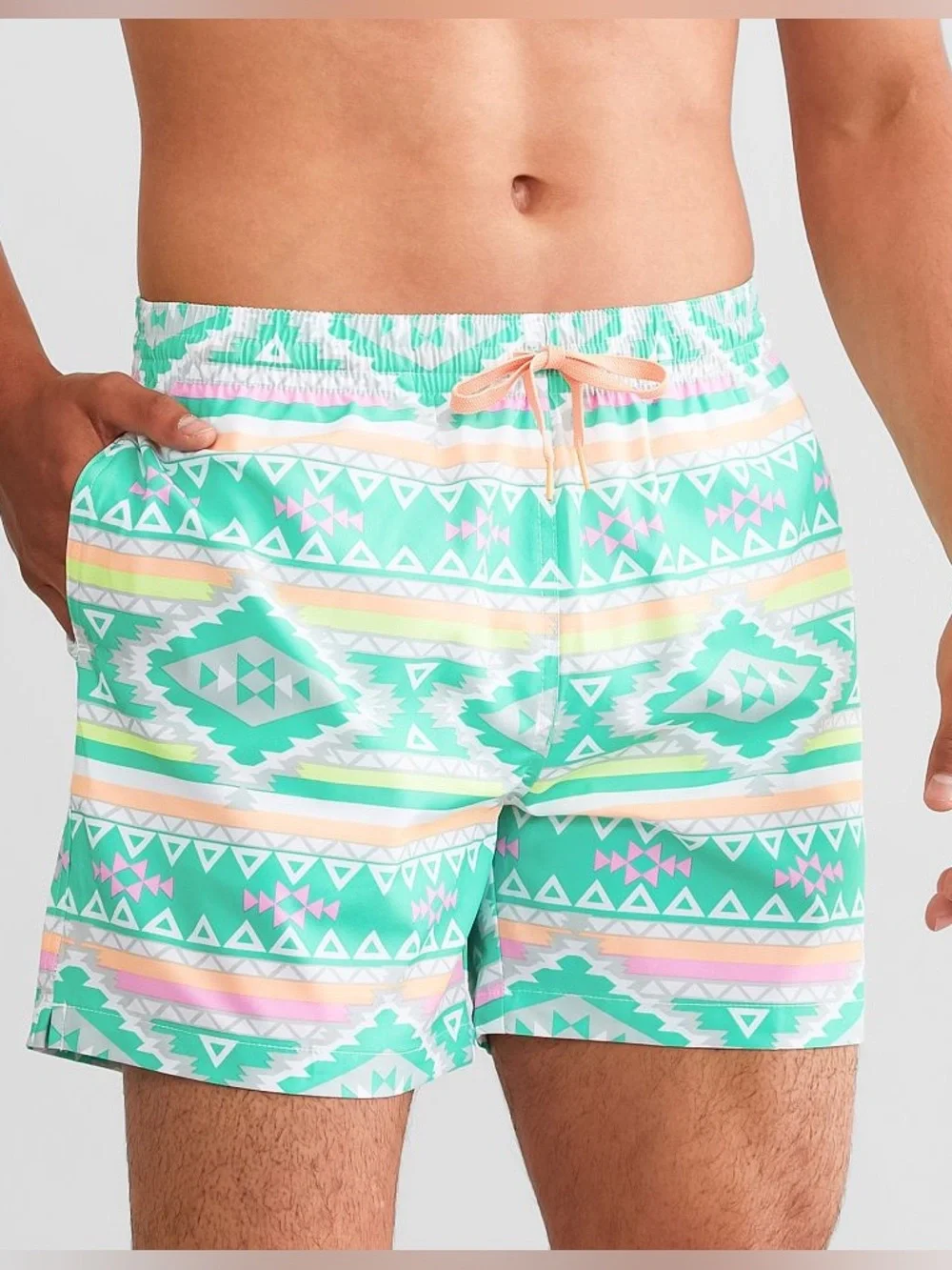 Chubbies Men’s The En Fuegos Pastel Aztec Patterned‎ Swim Trunk Shorts Medium